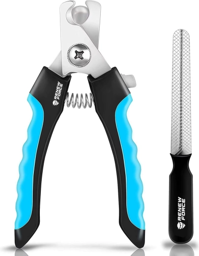 RENEW FORCE 2-in-1 nail clippers for dogs and cats with file