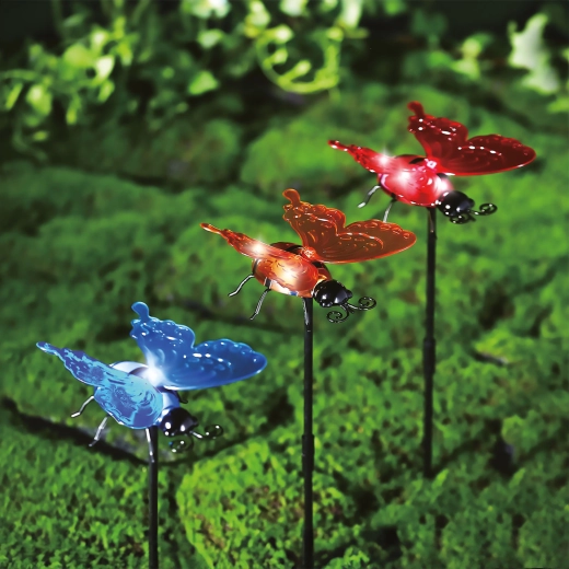 Solar-ledlamp in de vorm van een vlinder voor de tuin - 1 stuk