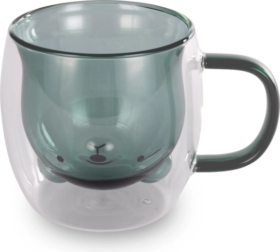 Lamart Bear set of 2 thermal glasses 250 ml green