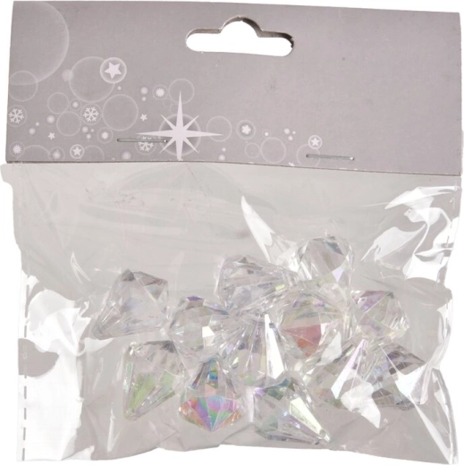 Decoratieve plastic steentjes van UH in zilverkleur (12 stuks)