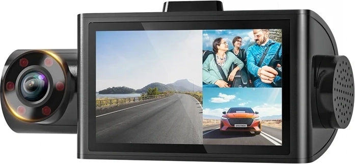 WOLFBOX i07 caméra embarquée triple avec Wi-Fi et GPS