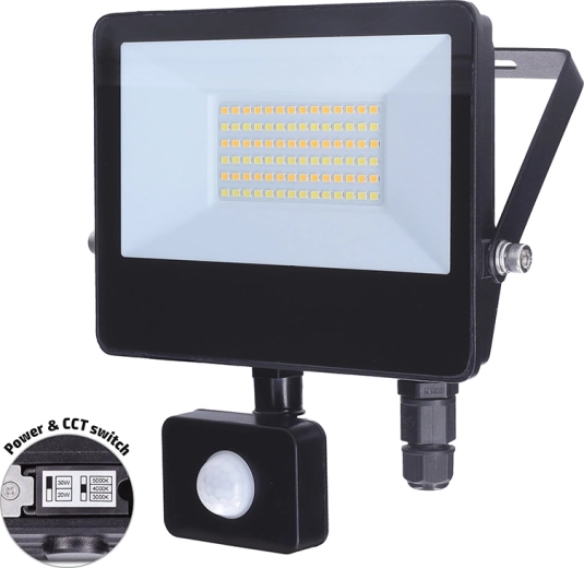 Solight LED-schijnwerper met bewegingssensor TOP 30 W 3CCT IP65