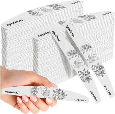 Nagelfeilen Slim Bananenform 100/180 – 100 Stk. SOULIMA