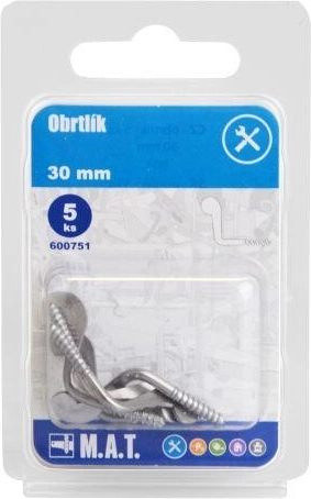 Draaisluiting 30 mm glanzend – set van 5 stuks