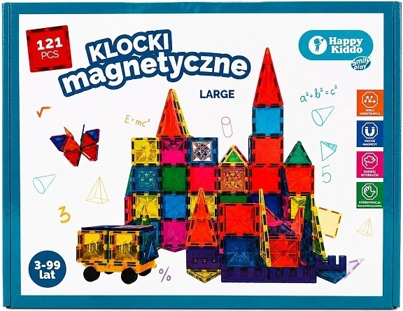 SmilyPlay jeu de construction magnétique 121 pièces