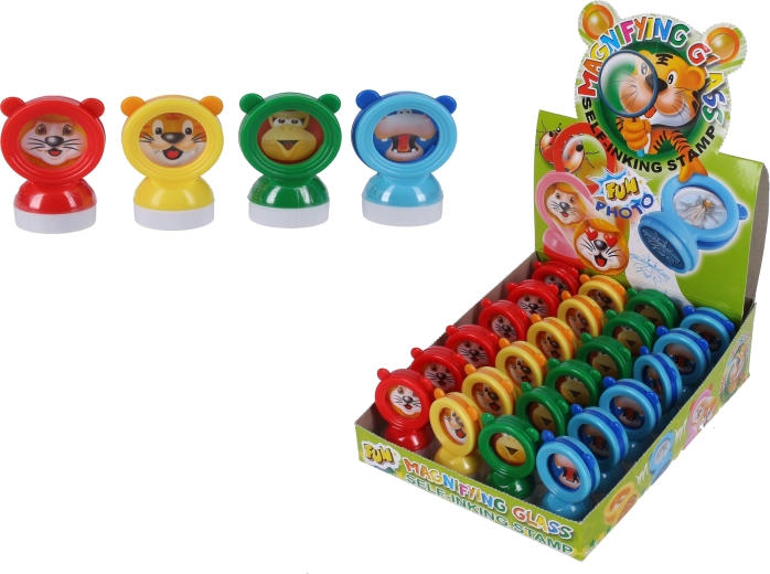 Children’s animal stamp with magnifying glass 2-in-1 - 1 piece