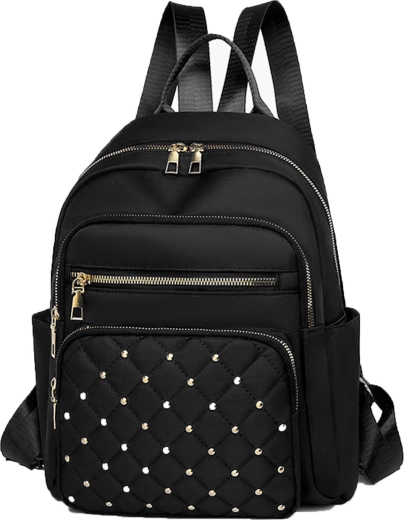 Damen-Stepprucksack für die Stadt RENEW FORCE A4, schwarz