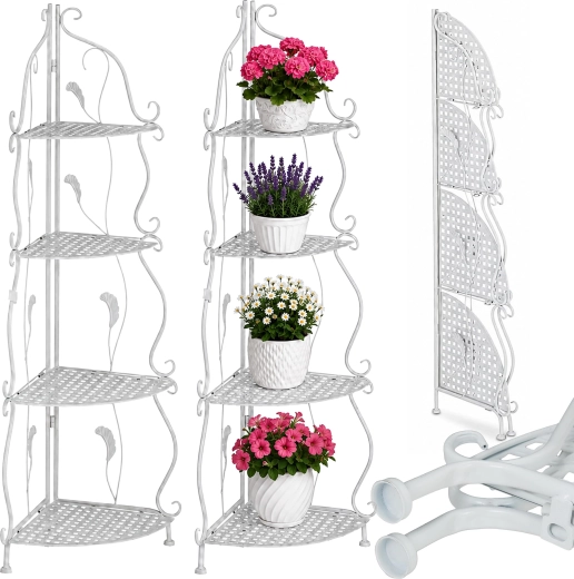 Vier Ebenen für Blumen und Dekoration