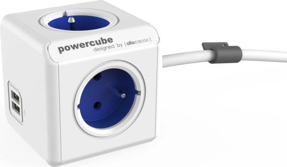 Multiprise rallonge PowerCube Extended USB 1,5 m, bleu