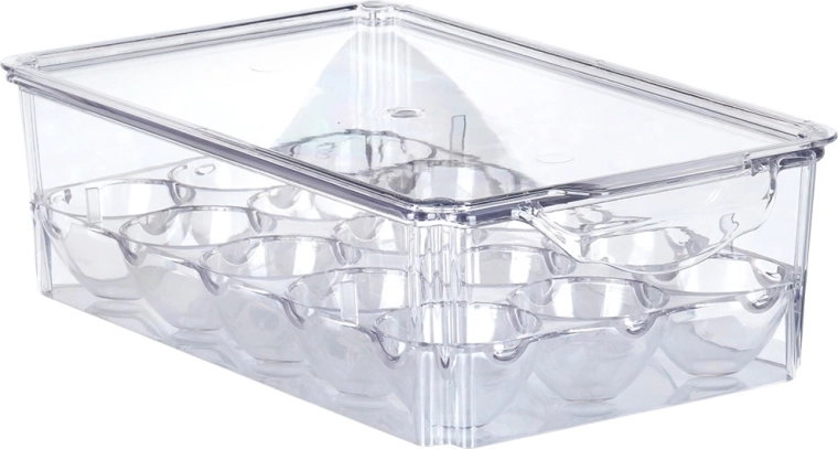 Transparent lid for cleanliness and stacking