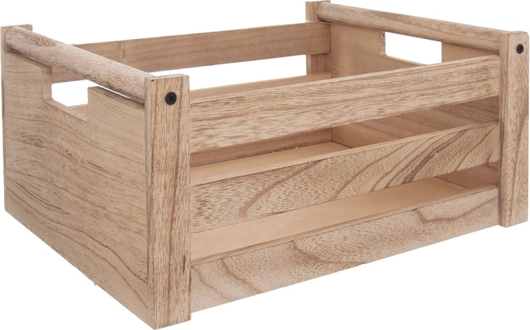 Wooden storage crate Nature 36 × 26 × 16 cm