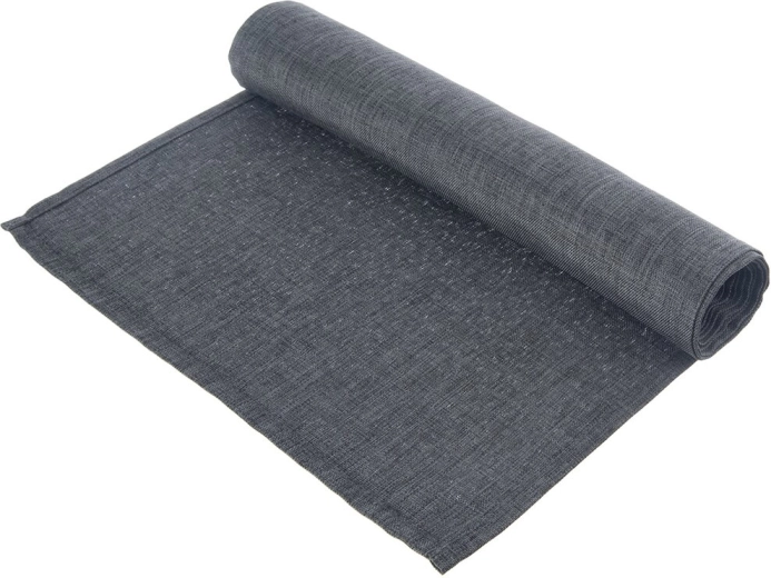 Chemin de table en polyester gris foncé 160 × 30 cm