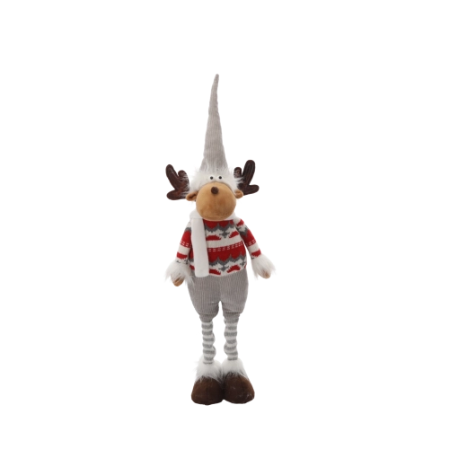 Soft textile figurine with distinctive winter details
