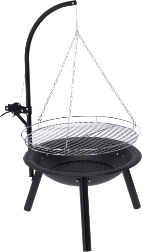 Spacious 50 cm chrome-plated grate