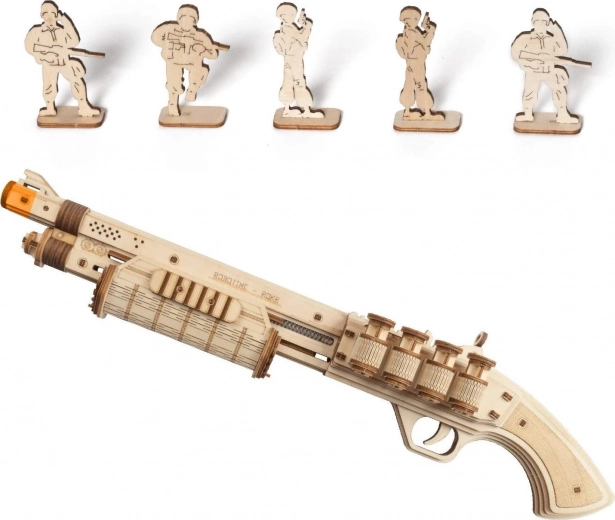 RoboTime 3D mechanisches Holzpuzzle Schrotflinte Terminator