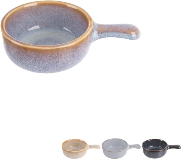 Portion baking dish with handle 7 cm, assorted colors