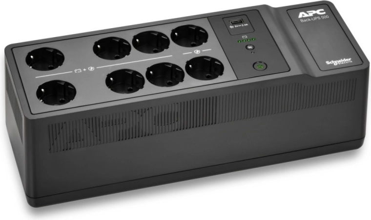 APC noodstroomvoorziening Back‑UPS 500 VA, 8× Schuko, USB A+C
