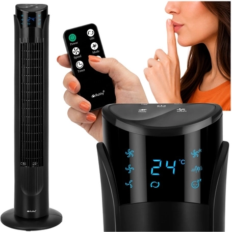 Ruhhy 83 cm Black Tower Fan with Remote Control