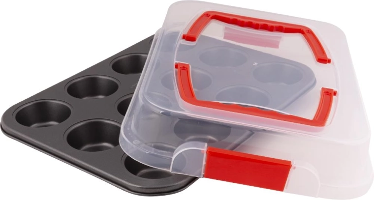 Lamart Dolce 12-Cup Muffin Pan with Plastic Tray