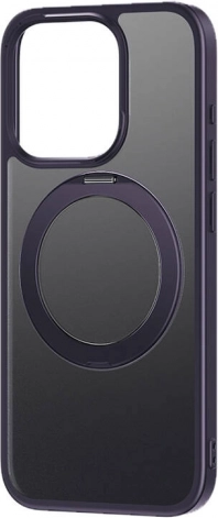 Coque de protection avec support Baseus SkyRing 360° pour iPhone 14 Pro avec verre trempé et kit de nettoyage (violet)