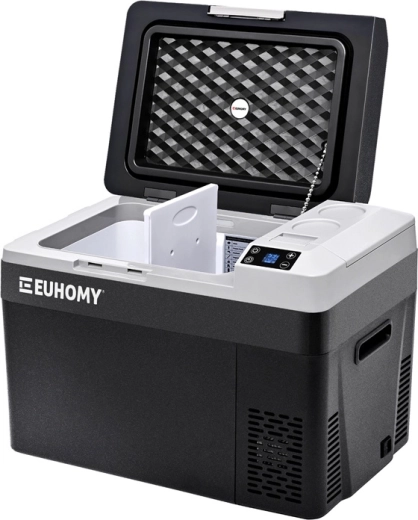 Euhomy portable compressor car fridge 30 L black