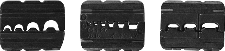 Trois matrices de sertissage interchangeables
