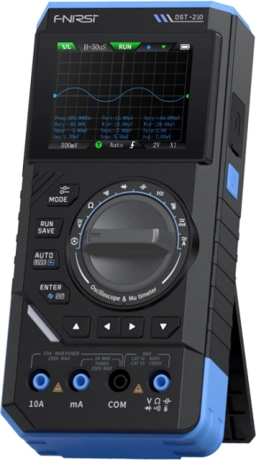 Fnirsi DST-210 handmultimeter 3-in-1 met oscilloscoop en signaalgenerator