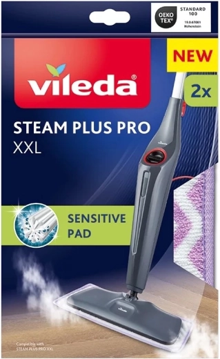Housse Vileda pour balai vapeur Steam Plus Pro XXL Sensitive - 1 pièce