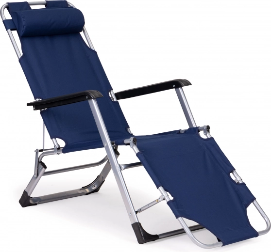 Maximaler Komfort dank Kopfkissen und Fußstütze