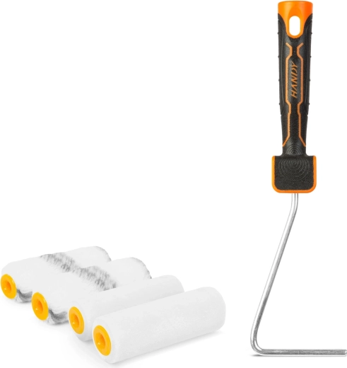 Set verfrollers met handvat, 4 stuks