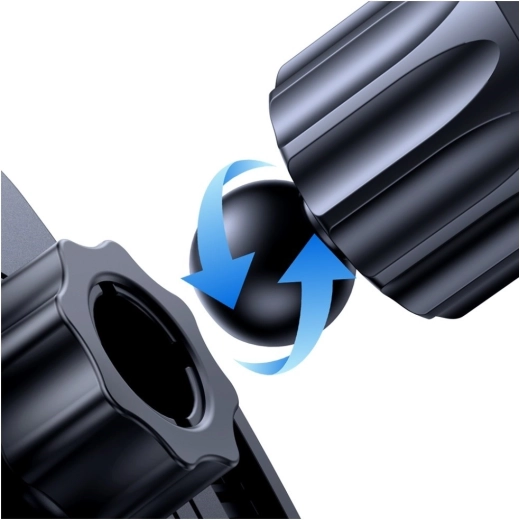 Angle adjustment thanks to a 360° rotating joint