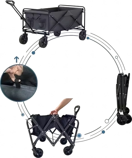 Schnelles Zusammenklappen und kompakte Abmessungen