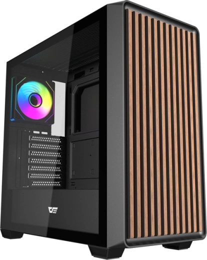 Computerbehuizing Darkflash DS900WD ATX, zwart, met 4 ventilatoren