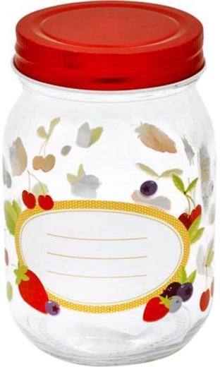Bocal de conservation Toro 500 ml avec couvercle, motif fruits
