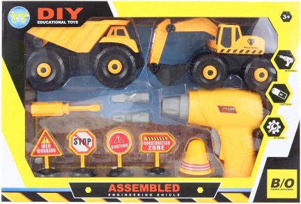 Screw-Together Construction Vehicle Set