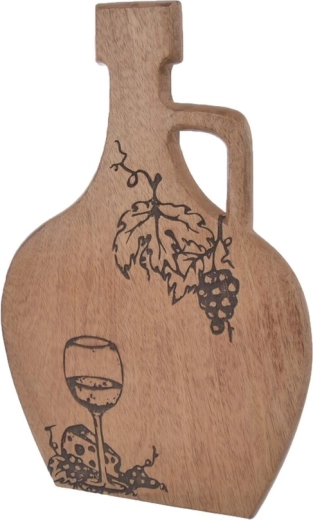 Schneidebrett aus Mangoholz im Weinton 40 × 26 cm