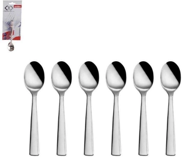 Set aus 6 Espressolöffeln aus Edelstahl