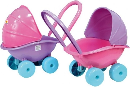 Diepe plastic poppenwagen in gemengde kleuren