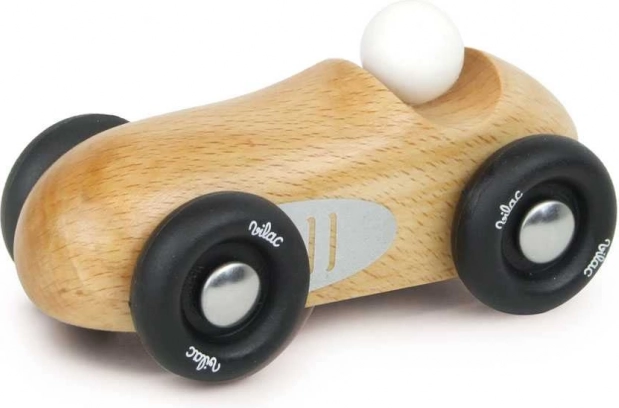 Vilac mini voiture de course – bois naturel