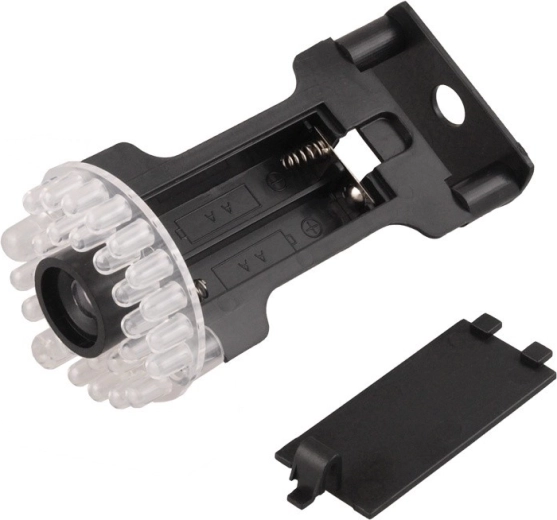 Blinkende rote LED mit Batteriebetrieb