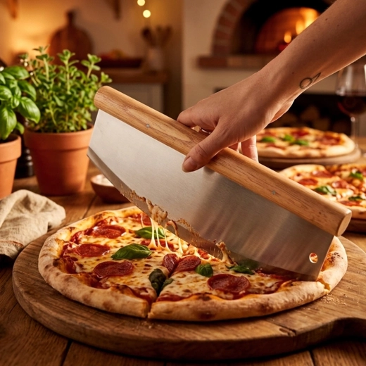 Découpe rapide de la pizza sans déplacer les ingrédients