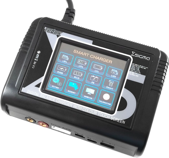 Redox Sigma charger with built-in power supply and color touchscreen display