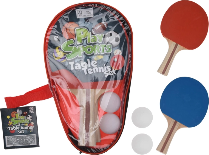 Tischtennis-Set – 2 Schläger und 2 Bälle