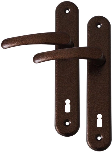 MICHAELA Door Hardware handle with key 90 mm copper