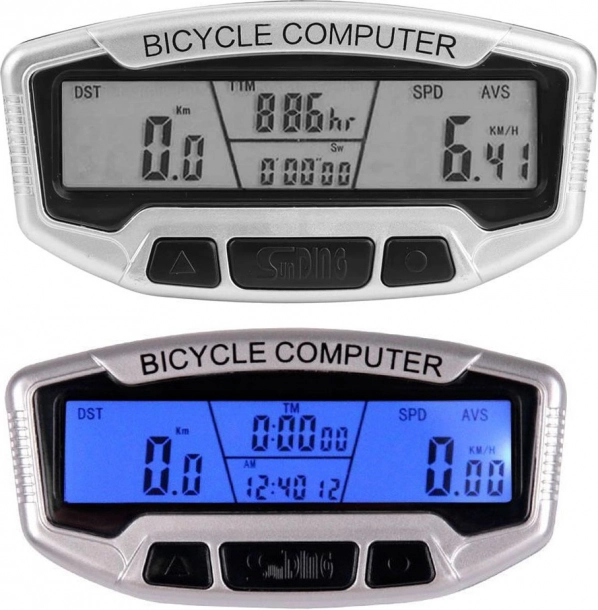 Waterproof LCD Bike Computer with 28 Functions