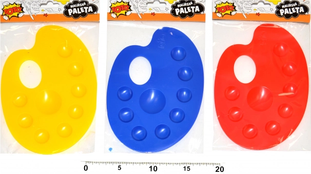 Palette de peintre en plastique