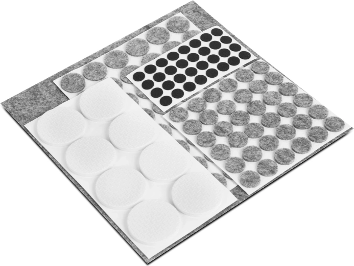 Set aus Filzgleitern für Möbel, 125 Stück