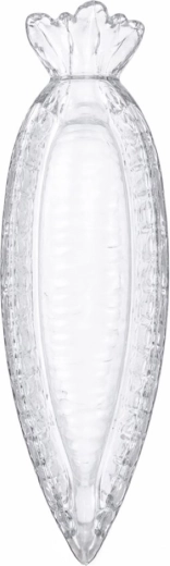 Glass serving bowl in the shape of a carrot