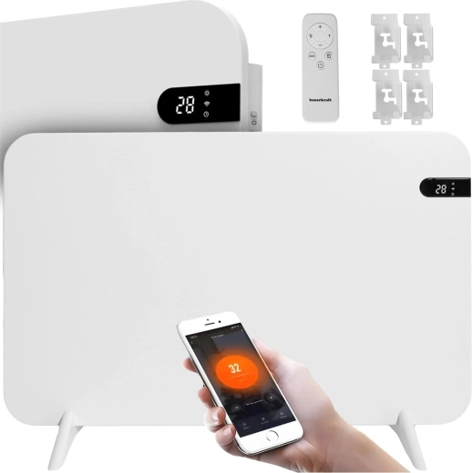 Infrarot-Heizpaneel Bauerkraft 450 W mit Wi‑Fi und Display 45 × 70 cm