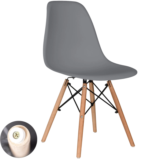 Natural beech legs and metal reinforcement